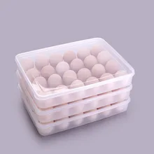 24 Grids Plastic Egg Storage Containers Box Refrigerator Organizer Drawer Egg Fresh-keeping Case Holder Tray Kitchen Accessories