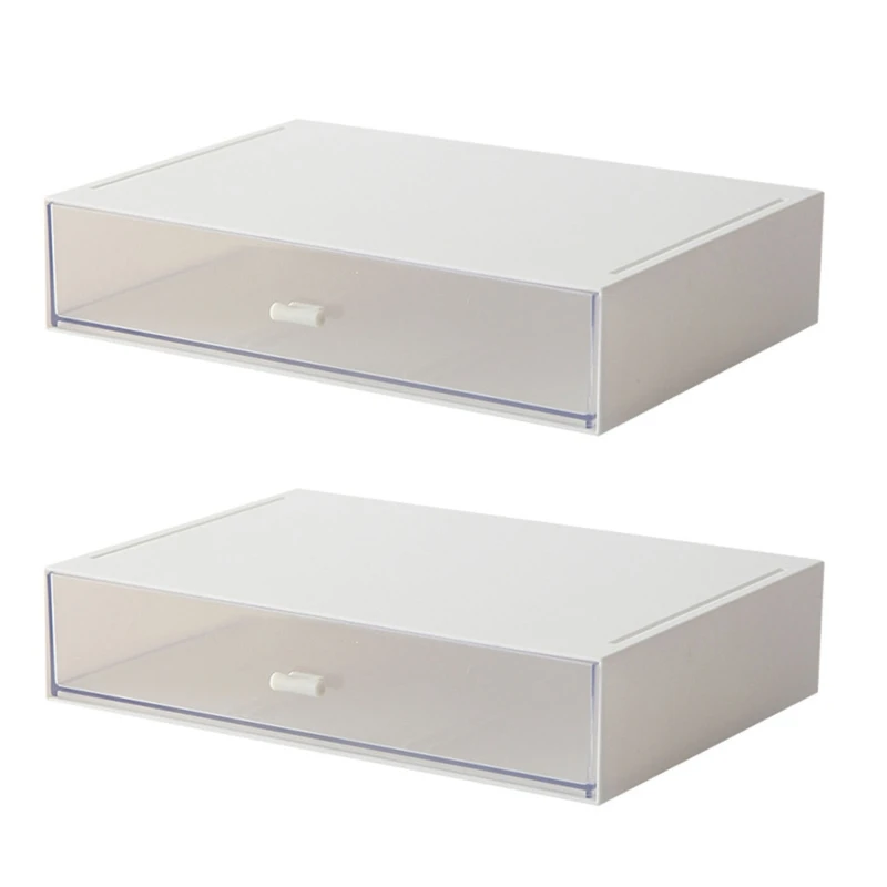 Desktop Drawer Storage Box with Pull Handle 2pcs/set Transparent Stackable Organizer for Home Office School Document
Desktop Drawer Storage Box with Pull Handle 2pcs/set Transparent Stackable Organizer for Home Office School Document
