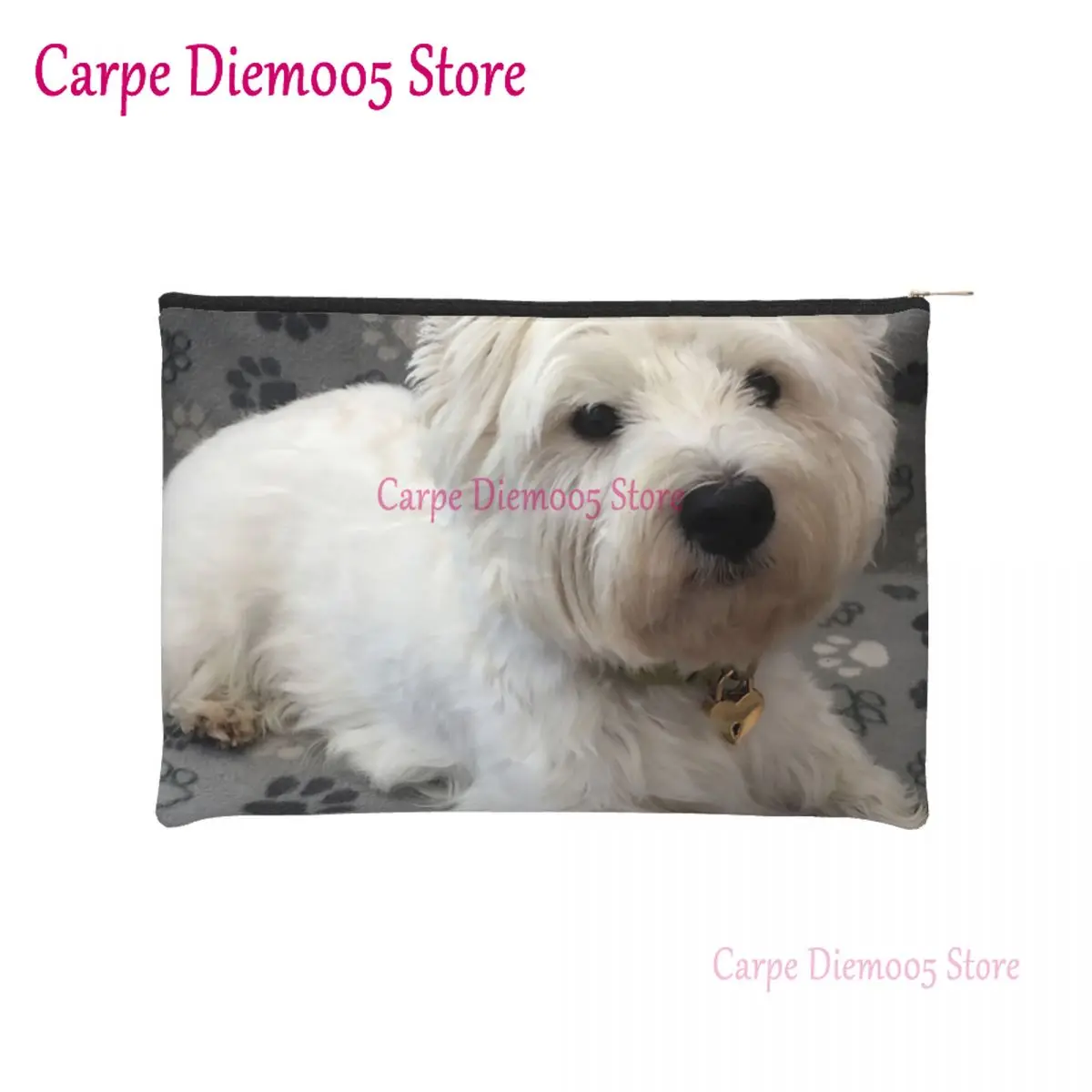 Westie Paw Print Pattern Makeup Bag for Women Travel Cosmetic Organizer Cute West Highland White Terrier Storage Toiletry Bags
Westie Paw Print Pattern Makeup Bag for Women Travel Cosmetic Organizer Cute West Highland White Terrier Storage Toiletry Bags