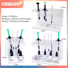 1PC Dental Acrylic Composite Resin Holder Dispenser Organizer for Syringe Adhesive Accessories Storage Box Placer Stand Tool Kit