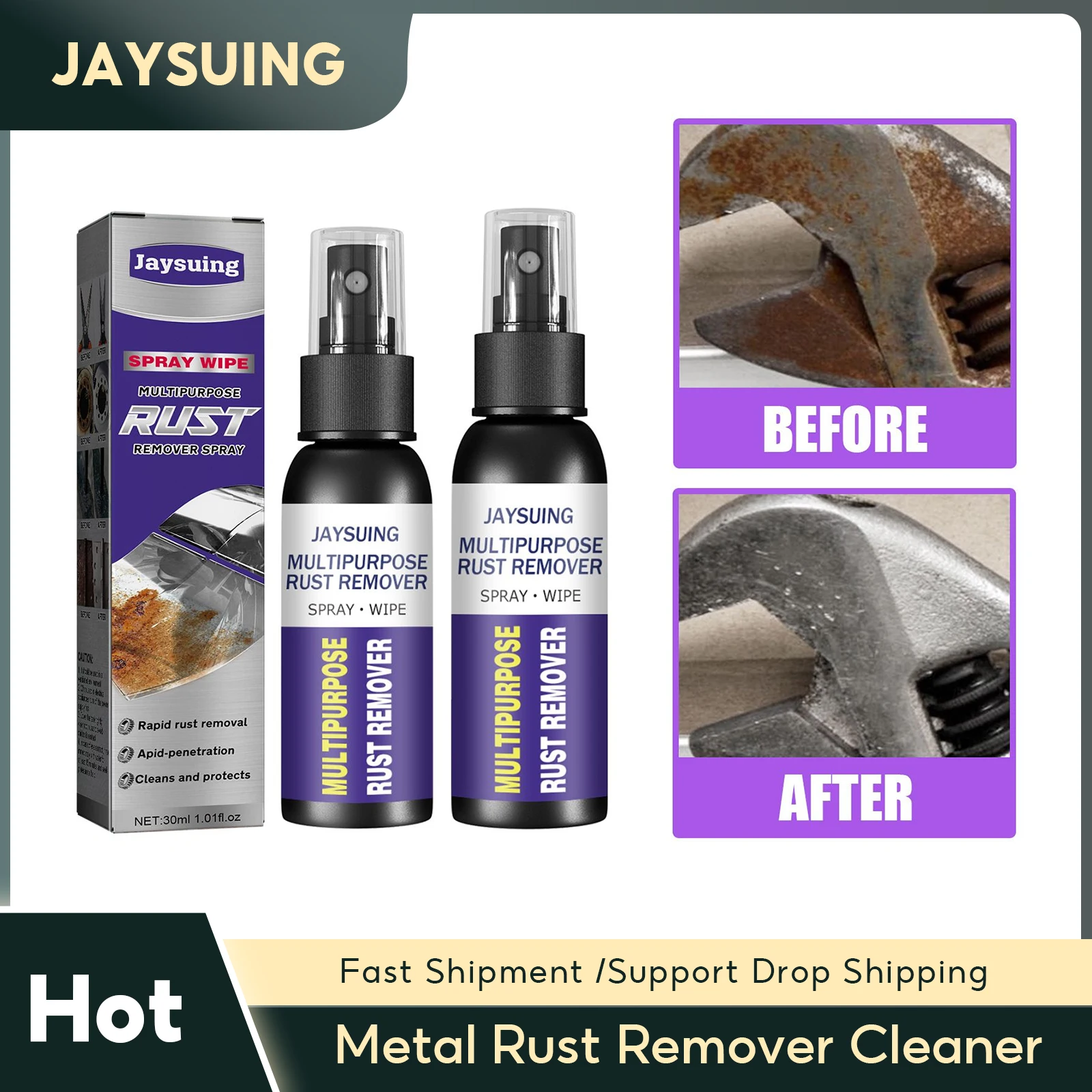 Metal Rust Remover Spray Prevent Rust Stains Wheel Hub Retreading Car Polish Surface High Efficiency Repair Rusted Parts Cleaner
Metal Rust Remover Spray Prevent Rust Stains Wheel Hub Retreading Car Polish Surface High Efficiency Repair Rusted Parts Cleaner
