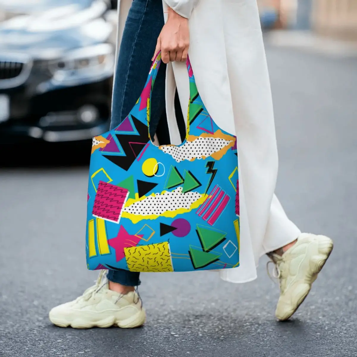 ARetro 80s Geometric Shopping Bag Memphis Art Print Stylish Cloth Outdoor Handbag Student Bulk Bags
ARetro 80s Geometric Shopping Bag Memphis Art Print Stylish Cloth Outdoor Handbag Student Bulk Bags