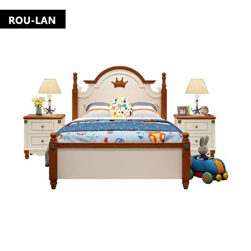 ROU LAN Modern Solid Wood Single Children Bed Simple Boy and Girl Kids Bed Furniture Bedroom 
ROU LAN Modern Solid Wood Single Children Bed Simple Boy and Girl Kids Bed Furniture Bedroom