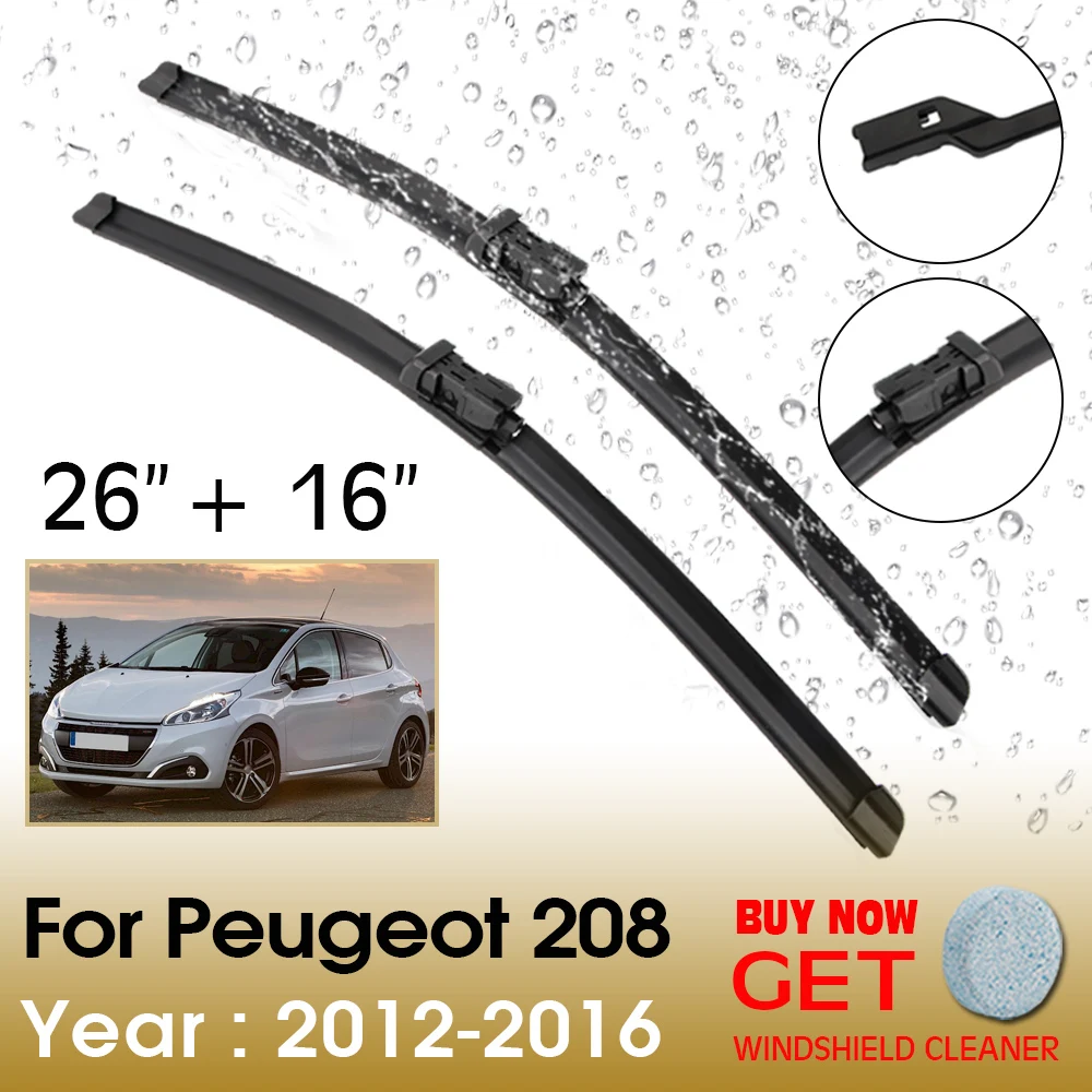 Car Wiper Blade For Peugeot 208 26"+16" 2012-2016 Front Window Washer Windscreen Windshield Wipers Blades Accessories
Car Wiper Blade For Peugeot 208 26"+16" 2012-2016 Front Window Washer Windscreen Windshield Wipers Blades Accessories