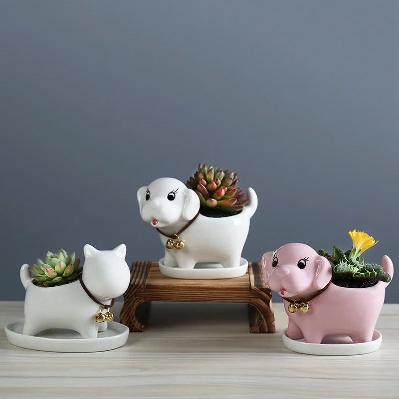 Cartoon Puppy Succulent Flower Pot Ceramic Creative Gardening Desktop Plant Container Home Decoration Ornaments
Cartoon Puppy Succulent Flower Pot Ceramic Creative Gardening Desktop Plant Container Home Decoration Ornaments