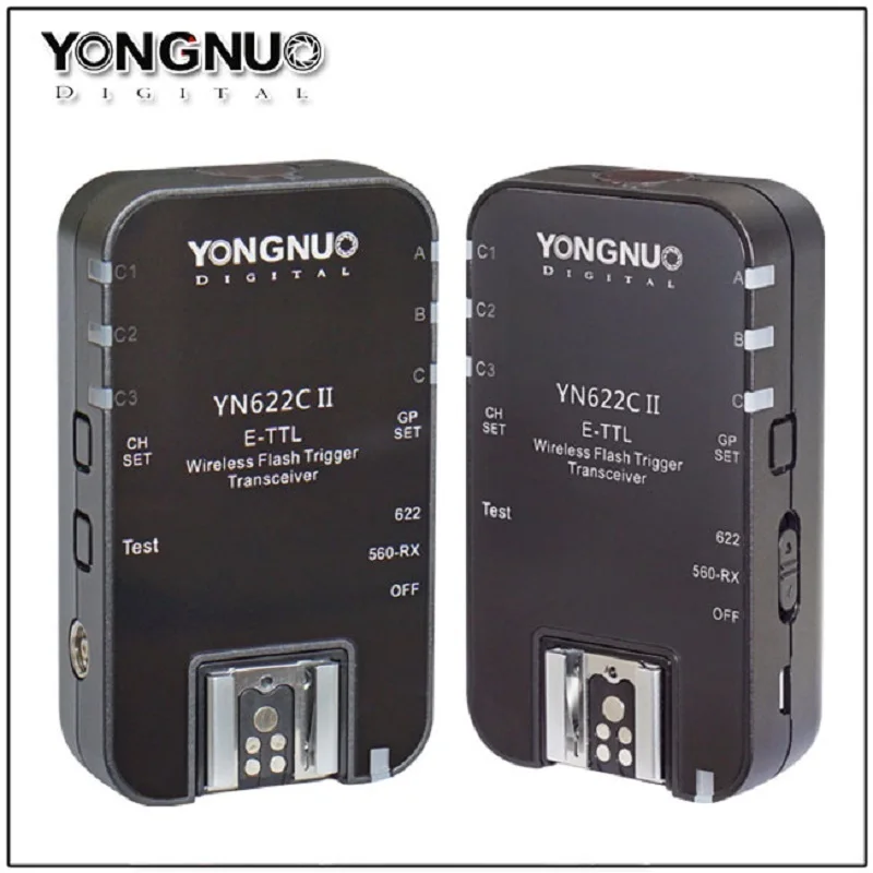 YONGNUO Wireless TTL Flash Trigger YN622CII With High-speed Sync HSS 1/8000s For Canon Camera 500D 60D 7D 5DIII
YONGNUO Wireless TTL Flash Trigger YN622CII With High-speed Sync HSS 1/8000s For Canon Camera 500D 60D 7D 5DIII
