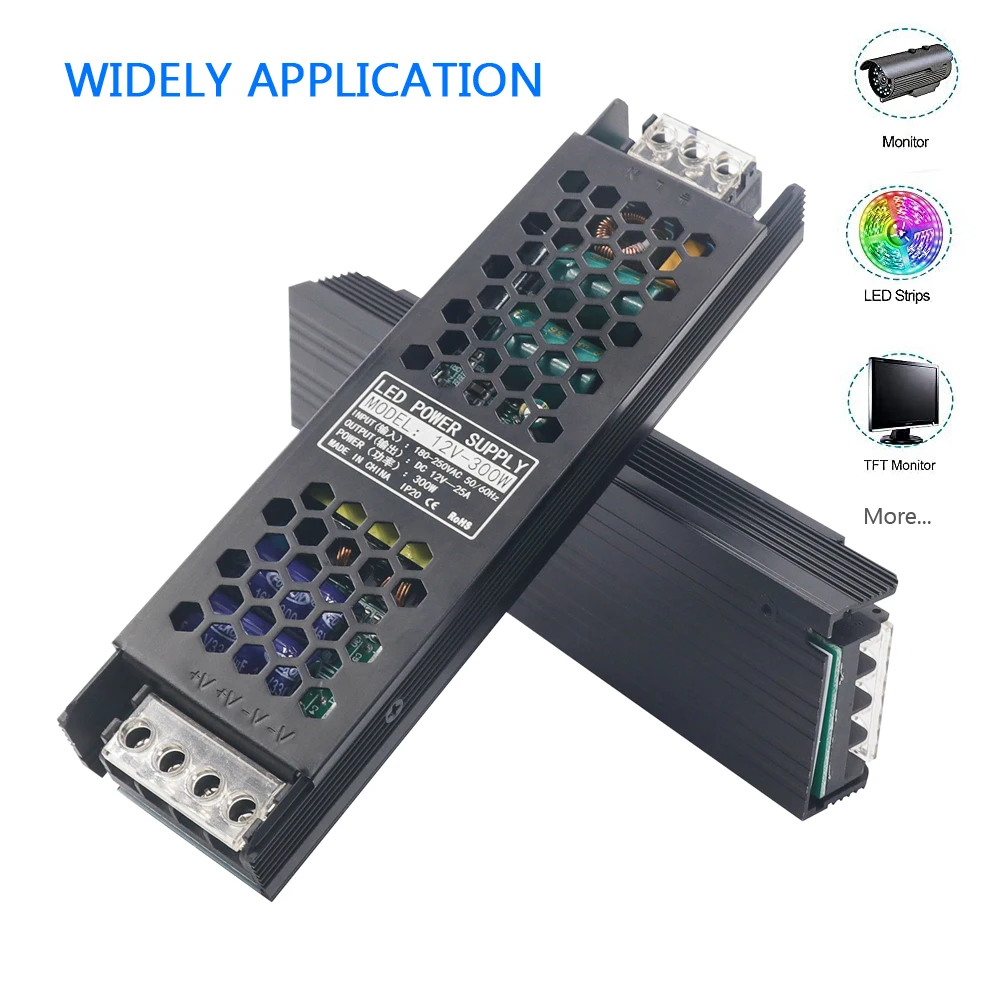 12V 24V Power Supply AC/DC Transformer 60W 100W 200W 300W 400W 500W LED Driver Super Thin A/D Converter for LED Light Strip Bulb
12V 24V Power Supply AC/DC Transformer 60W 100W 200W 300W 400W 500W LED Driver Super Thin A/D Converter for LED Light Strip Bulb