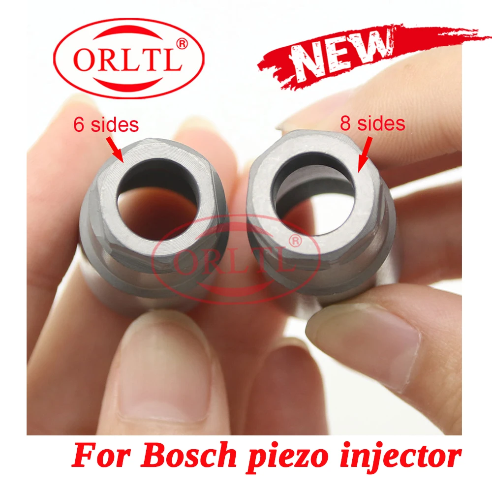 

ORLTL CR Fuel Injector Nozzle Nut Set Diesel Injector Nozzle Cap for Bosch Piezo 0445115/116/117 Injection Accessory