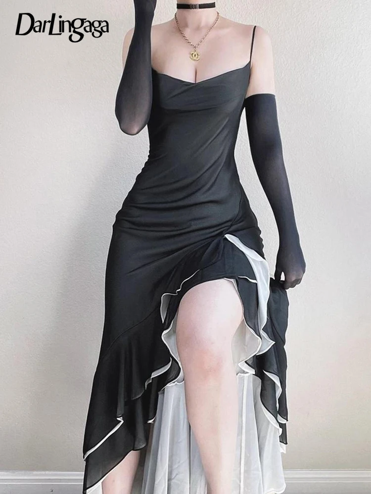 Darlingaga Asymmetrical Fashion Strap Elegant Summer Women's Dress Ruffles Patchwork Split Sundress Chic Sexy Evening Dress Slim
Darlingaga Asymmetrical Fashion Strap Elegant Summer Women's Dress Ruffles Patchwork Split Sundress Chic Sexy Evening Dress Slim