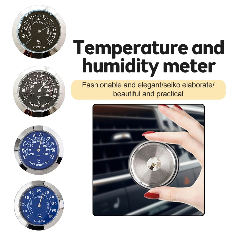 TH30 Mini Round Car Dashboard Thermometer Humidity Gauge Vehicle Thermometer Decoration Temp Monitor Meter Analog Hygrometer
TH30 Mini Round Car Dashboard Thermometer Humidity Gauge Vehicle Thermometer Decoration Temp Monitor Meter Analog Hygrometer