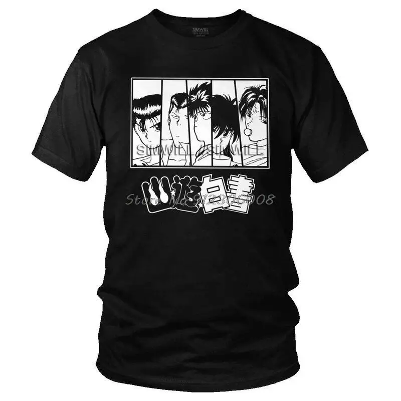 Футболка Yu Hakusho мужская хлопковая, модная тенниска с Аниме Манга юсукэ урамеши Курама хии, уличная одежда в стиле Харадзюку
Футболка Yu Hakusho мужская хлопковая, модная тенниска с Аниме Манга юсукэ урамеши Курама хии, уличная одежда в стиле Харадзюку