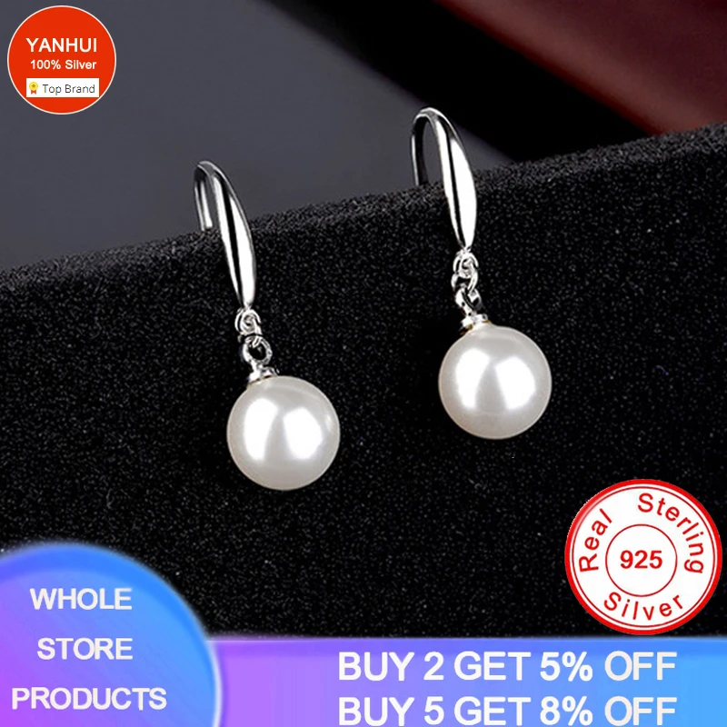 YANHUI Original Tibetan Silver Pearl Earrings For Women oorbellen brincos pendientes Qe014
YANHUI Original Tibetan Silver Pearl Earrings For Women oorbellen brincos pendientes Qe014