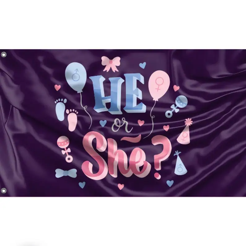 He Or She Flag | Unique Design Print | High Quality Materials | Size - 3x5 Ft / 90x150 cm
He Or She Flag | Unique Design Print | High Quality Materials | Size - 3x5 Ft / 90x150 cm