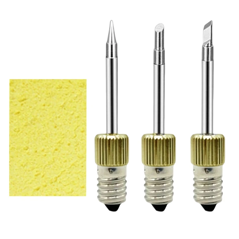 3PCS Welding Soldering Tips Threaded Soldering Head With Cleaning Sponge Soldering Tips For E10 Interface Tool
3PCS Welding Soldering Tips Threaded Soldering Head With Cleaning Sponge Soldering Tips For E10 Interface Tool