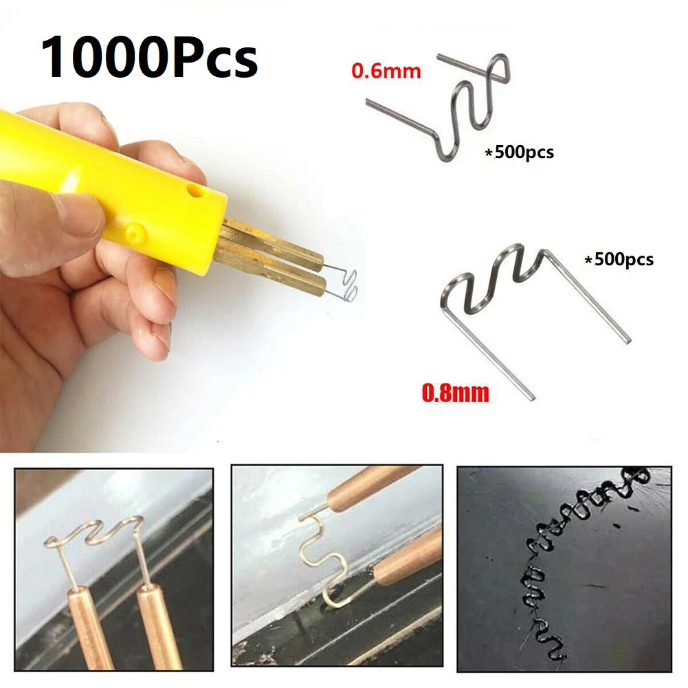 1000/1200PCS 0.6/0.8mm Welding Nail Hot Stapler Staples Stainless Steel For Plastic Welder/Car Bumper Repair Kit Soldering Tools
1000/1200PCS 0.6/0.8mm Welding Nail Hot Stapler Staples Stainless Steel For Plastic Welder/Car Bumper Repair Kit Soldering Tools