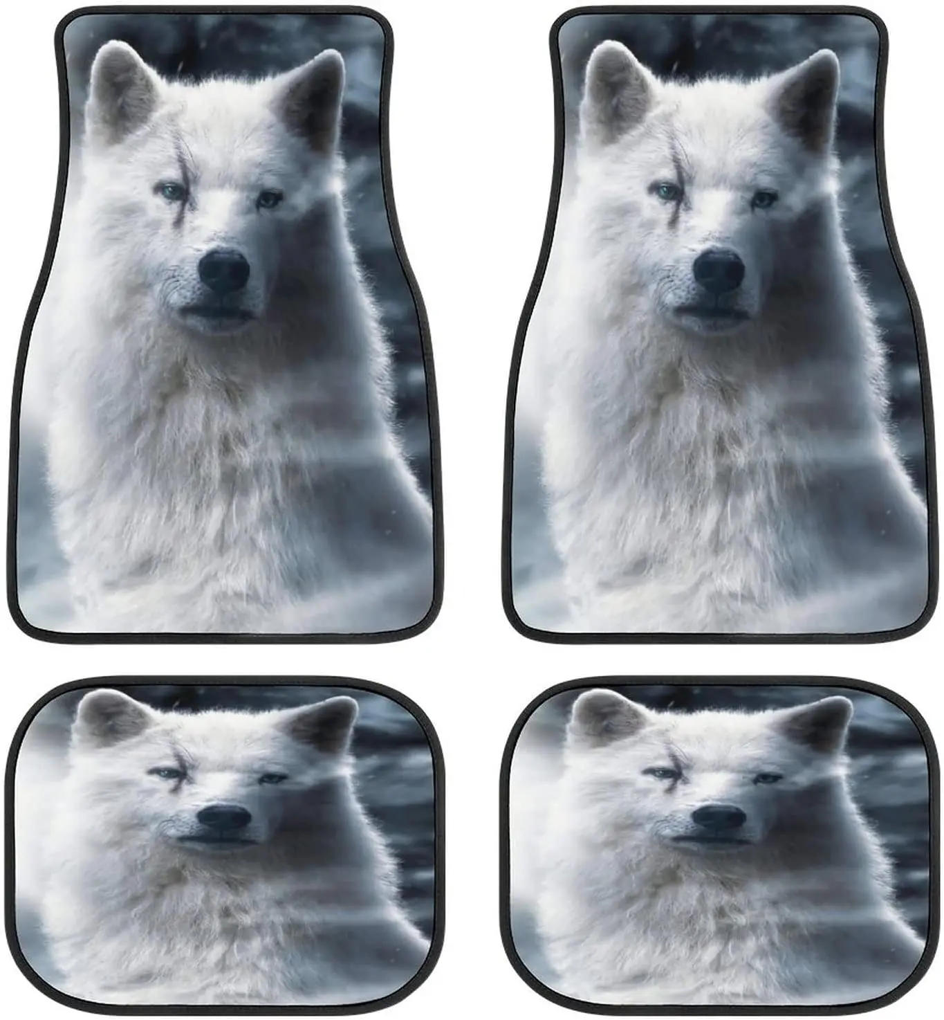 White Wolf Animal Car Mats Universal Fit Car Floor Mats Fashion Soft Waterproof Car Carpet Front&Rear 4 Pieces Full Set Fit for
White Wolf Animal Car Mats Universal Fit Car Floor Mats Fashion Soft Waterproof Car Carpet Front&Rear 4 Pieces Full Set Fit for