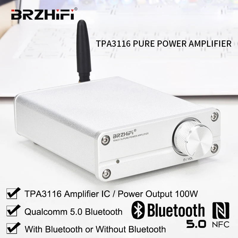 Цифровой мини-усилитель мощности BRZHIFI Audio TPA3116 2,0 класса D, Bluetooth, выходная мощность 50 Вт * 2 а для пассивных динамиков
Цифровой мини-усилитель мощности BRZHIFI Audio TPA3116 2,0 класса D, Bluetooth, выходная мощность 50 Вт * 2 а для пассивных динамиков