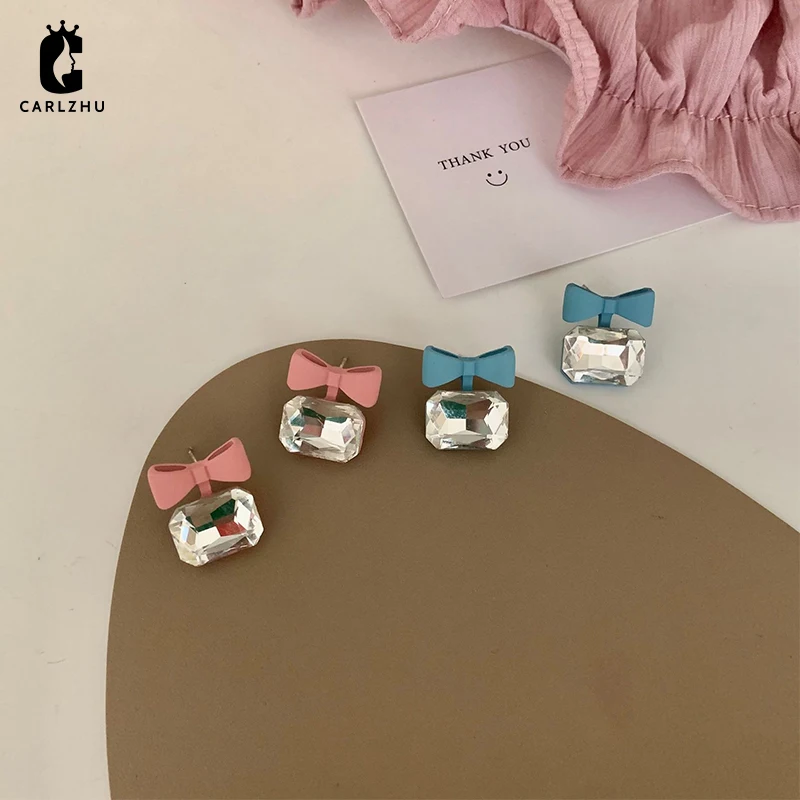 Elegant Pink Blue Bow Square Rhinestone Stud Earrings Korean Sweet Clip Earrings for Women Girl without Piercing Wedding Jewelry
Elegant Pink Blue Bow Square Rhinestone Stud Earrings Korean Sweet Clip Earrings for Women Girl without Piercing Wedding Jewelry