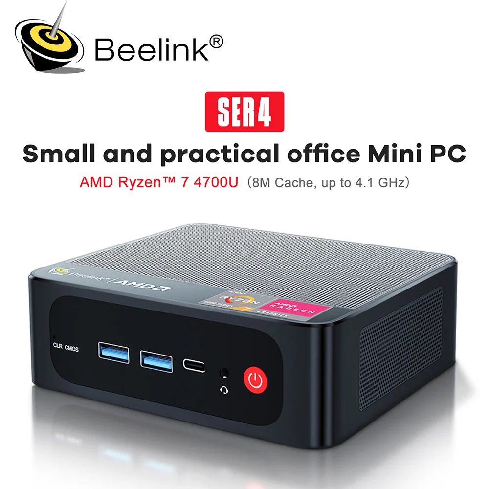 2022 Beelink SER4 Мини ПК AMD Ryzen 7 4700U Windows 11 Pro DDR4 16 Гб SSD 500 Гб 4K Dual HD 1000M Wifi 6E Настольный игровой компьютер
2022 Beelink SER4 Мини ПК AMD Ryzen 7 4700U Windows 11 Pro DDR4 16 Гб SSD 500 Гб 4K Dual HD 1000M Wifi 6E Настольный игровой компьютер