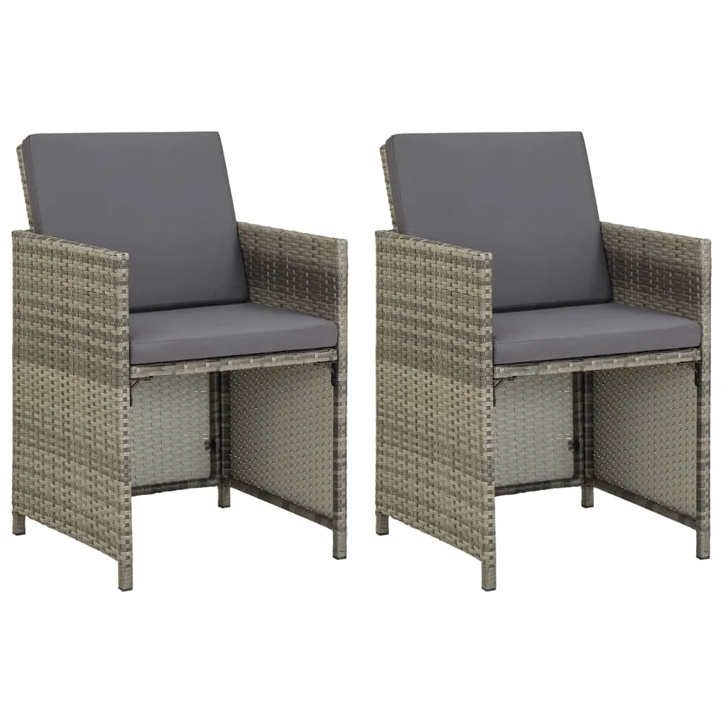 Outdoor Patio Chairs Deck Garden Outside Furniture Set Balcony Lounge Chair Decor 2 pcs with Cushions Poly Rattan Gray
Outdoor Patio Chairs Deck Garden Outside Furniture Set Balcony Lounge Chair Decor 2 pcs with Cushions Poly Rattan Gray