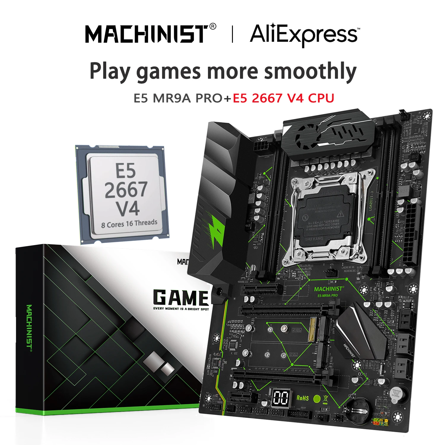 MACHINIST MR9A PRO Motherboard Set X99 Lga 2011-3 Xeon Kit E5 2667 V4 CPU Supports DDR4 ECC RAM and Ddesktop Memory Nvme M.2 ATX
MACHINIST MR9A PRO Motherboard Set X99 Lga 2011-3 Xeon Kit E5 2667 V4 CPU Supports DDR4 ECC RAM and Ddesktop Memory Nvme M.2 ATX