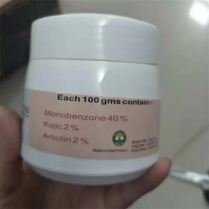 India Monobenzone 40 % + Arbutin Or +vitamin A Monobenzone bb decolorizing cream 100g/bottle
India Monobenzone 40 % + Arbutin Or +vitamin A Monobenzone bb decolorizing cream 100g/bottle