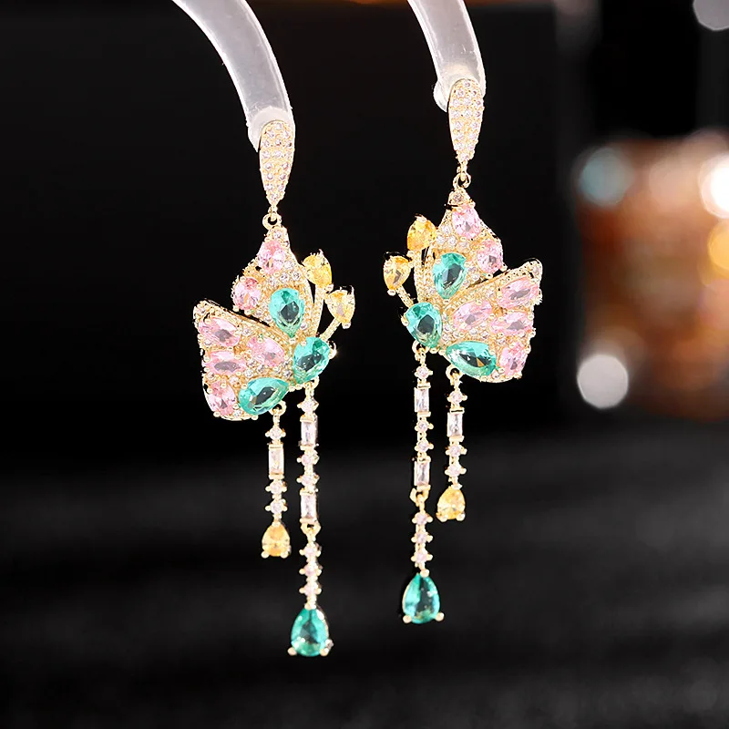 New Color Earrings for Women Temperament Celebrity Dinner Ethnic Style Bridal Jewelry Long Tassel Butterfly Earrings for Women
New Color Earrings for Women Temperament Celebrity Dinner Ethnic Style Bridal Jewelry Long Tassel Butterfly Earrings for Women