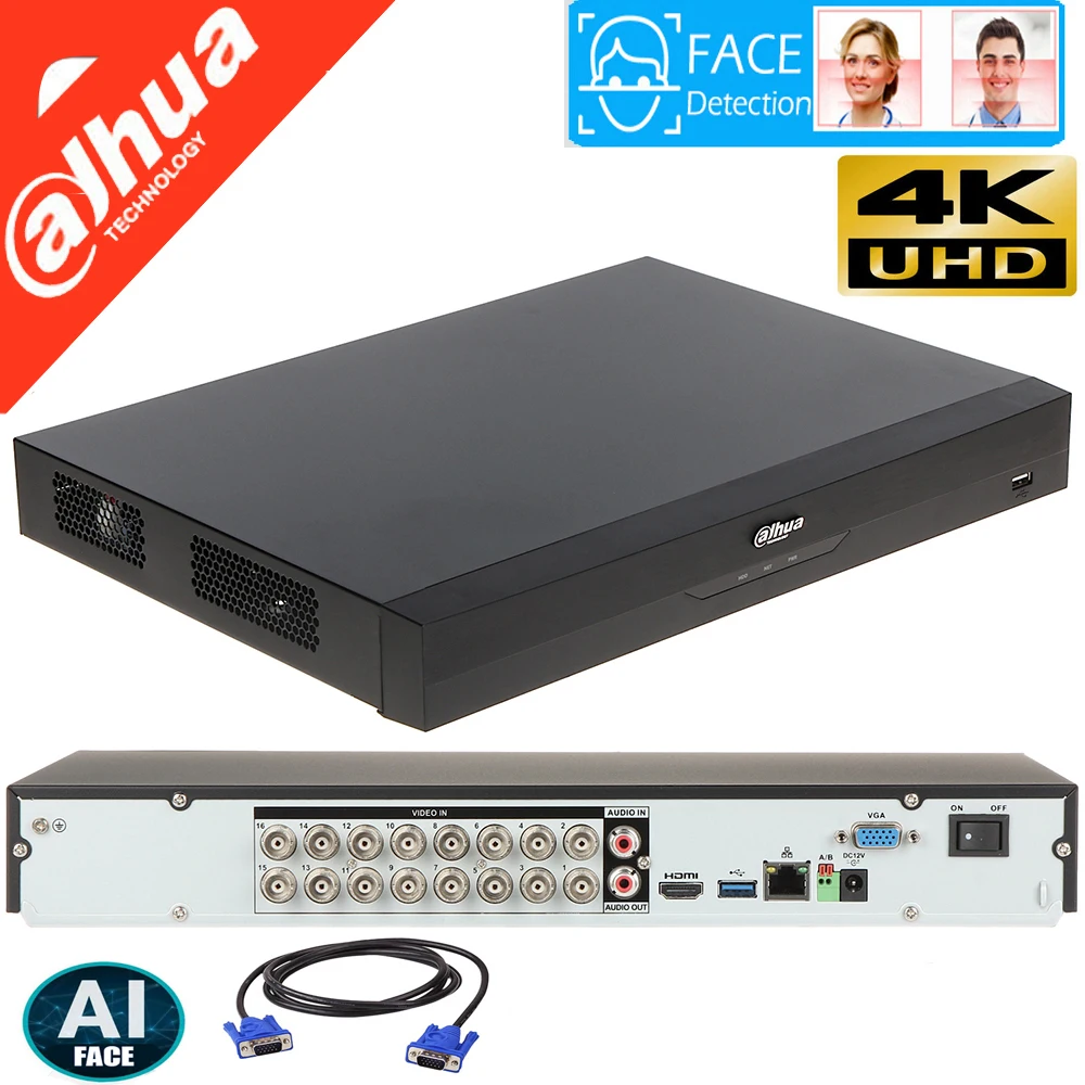 

Dahua XVR5216AN-4KL-X DH-XVR5216AN-4KL-XPenta-brid 4K Digital Video Recorder H.265 AHD, HD-CVI, HD-TVI, CVBS, TCP/IP DVR