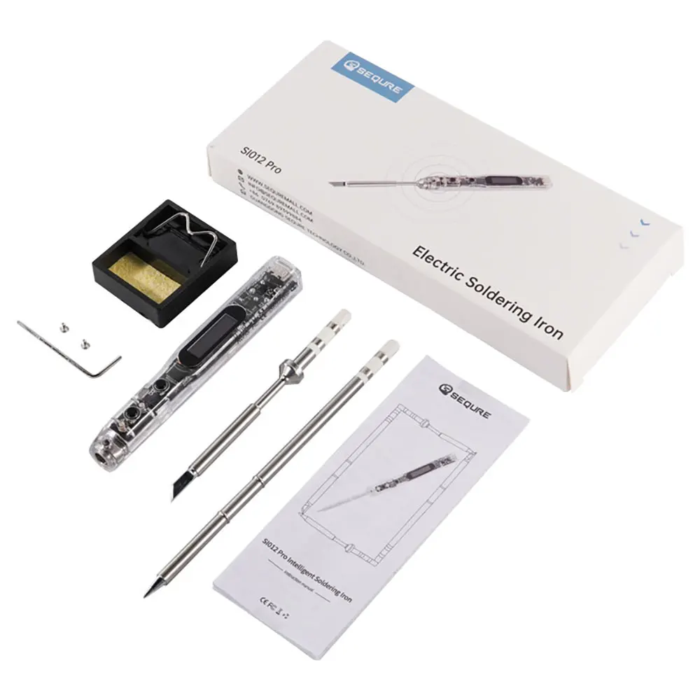 SEQURE SI012 Pro Intelligent OLED Electric Soldering Iron Adjustable sensitivity Built-in Buzzer For T12|TS Tips Supports PD3.0
SEQURE SI012 Pro Intelligent OLED Electric Soldering Iron Adjustable sensitivity Built-in Buzzer For T12|TS Tips Supports PD3.0