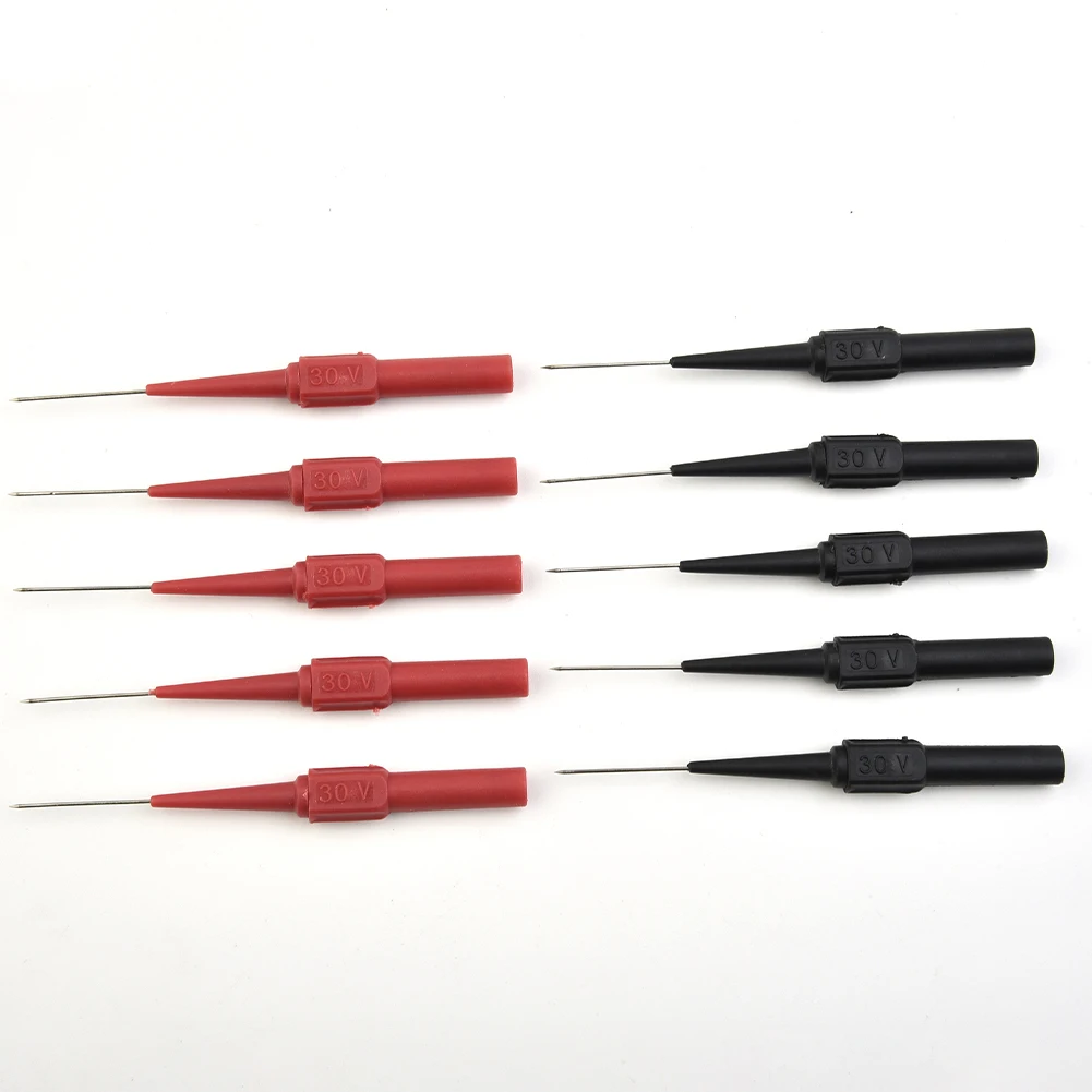 10pcs Insulation Piercing Needle Probe Measuring Device Clamp Multimeter Test Probes Measuring Device Red/Black Probes Plug
10pcs Insulation Piercing Needle Probe Measuring Device Clamp Multimeter Test Probes Measuring Device Red/Black Probes Plug