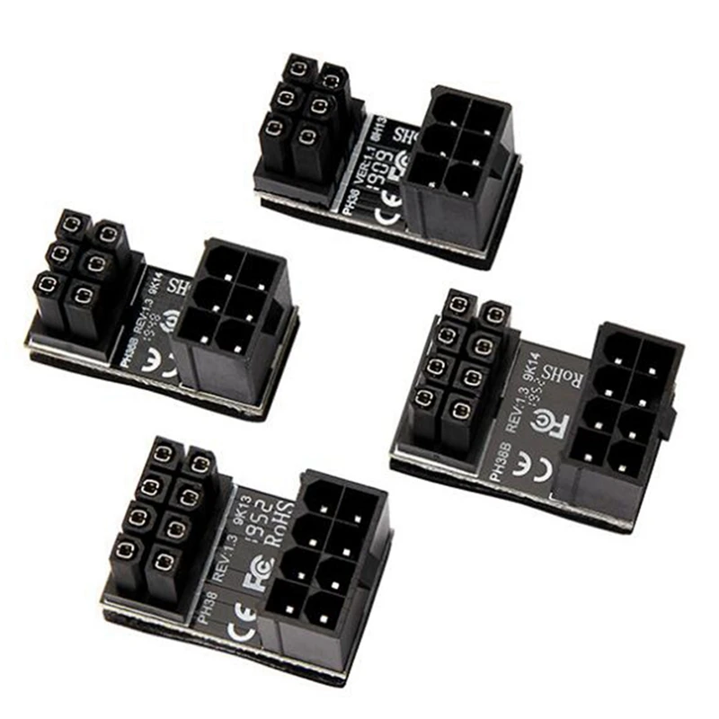 GPU VGA ATX 8 Pin/6 Pin Female To Male 180 Degree Angle Connector Power Adapter Board For Desktop Image Card,4Pack
GPU VGA ATX 8 Pin/6 Pin Female To Male 180 Degree Angle Connector Power Adapter Board For Desktop Image Card,4Pack