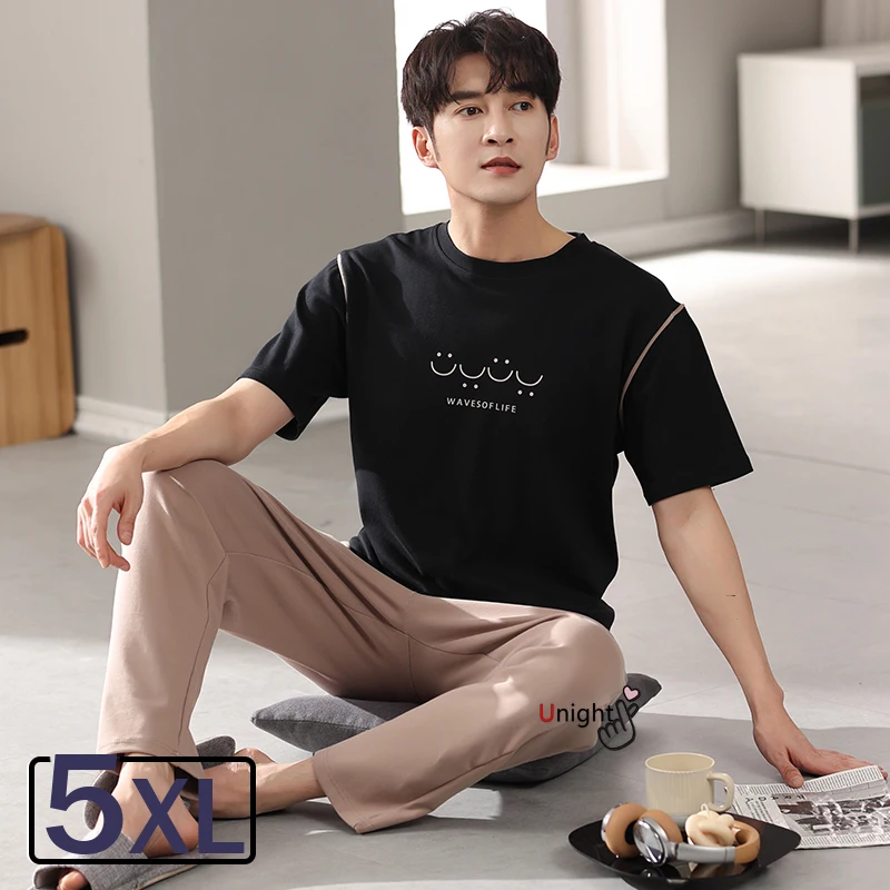 Summer Cotton Large 5XL Casual Pajamas Sets 5XL Shorts Sleepwear For Men Nightwear Pajama Pijama Pyjamas Sleep Tops Home Clothes
Summer Cotton Large 5XL Casual Pajamas Sets 5XL Shorts Sleepwear For Men Nightwear Pajama Pijama Pyjamas Sleep Tops Home Clothes