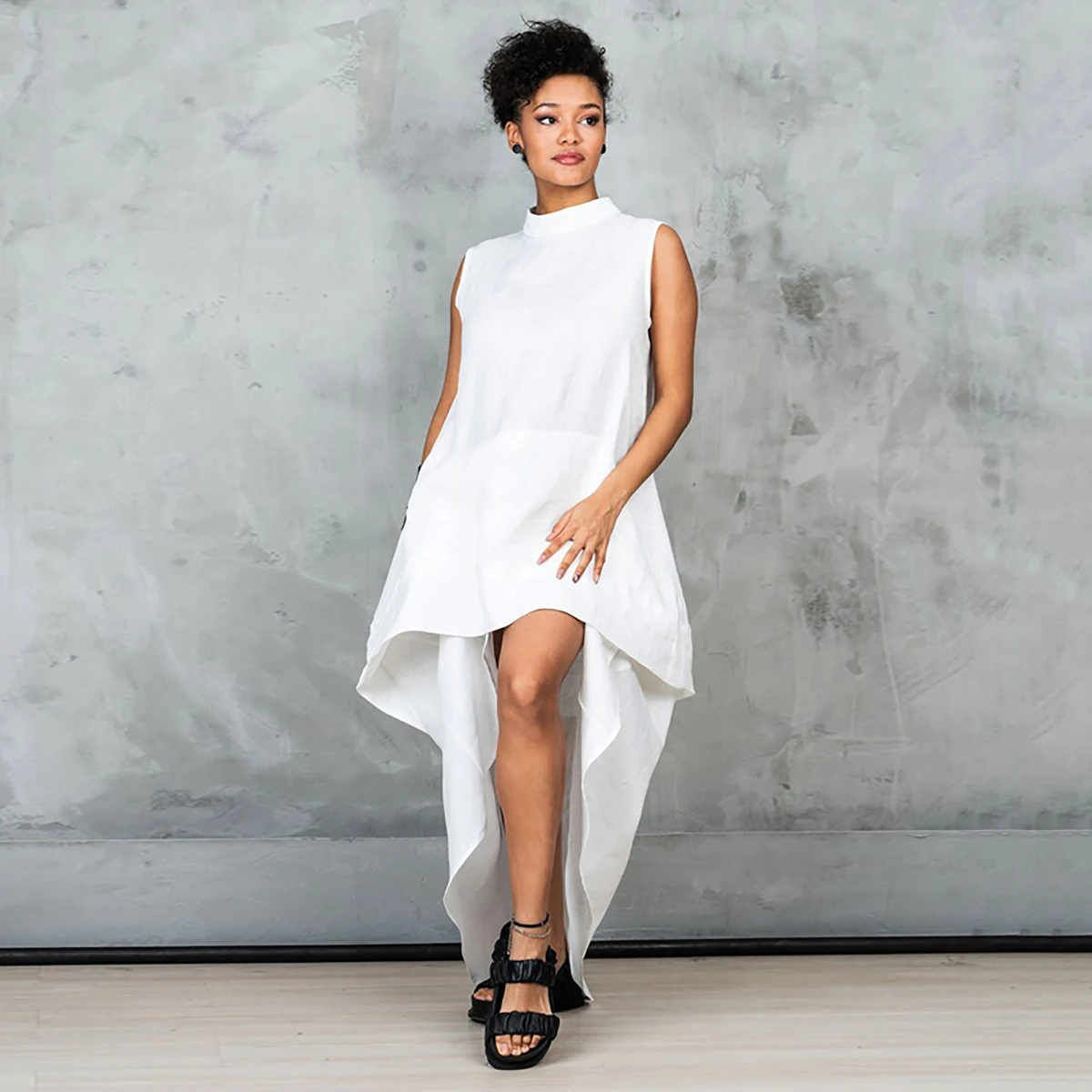 Yeezzi New Fashion Summer Solid Color Dress Casual Vintage Original High-Low White Sleeveless Elegant Maxi Dress for Women 2022
Yeezzi New Fashion Summer Solid Color Dress Casual Vintage Original High-Low White Sleeveless Elegant Maxi Dress for Women 2022