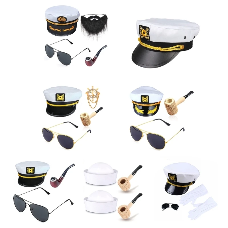 41QC Yacht Captain Hat Costume Accessories Sailor Hat for Halloween Costume Party
41QC Yacht Captain Hat Costume Accessories Sailor Hat for Halloween Costume Party