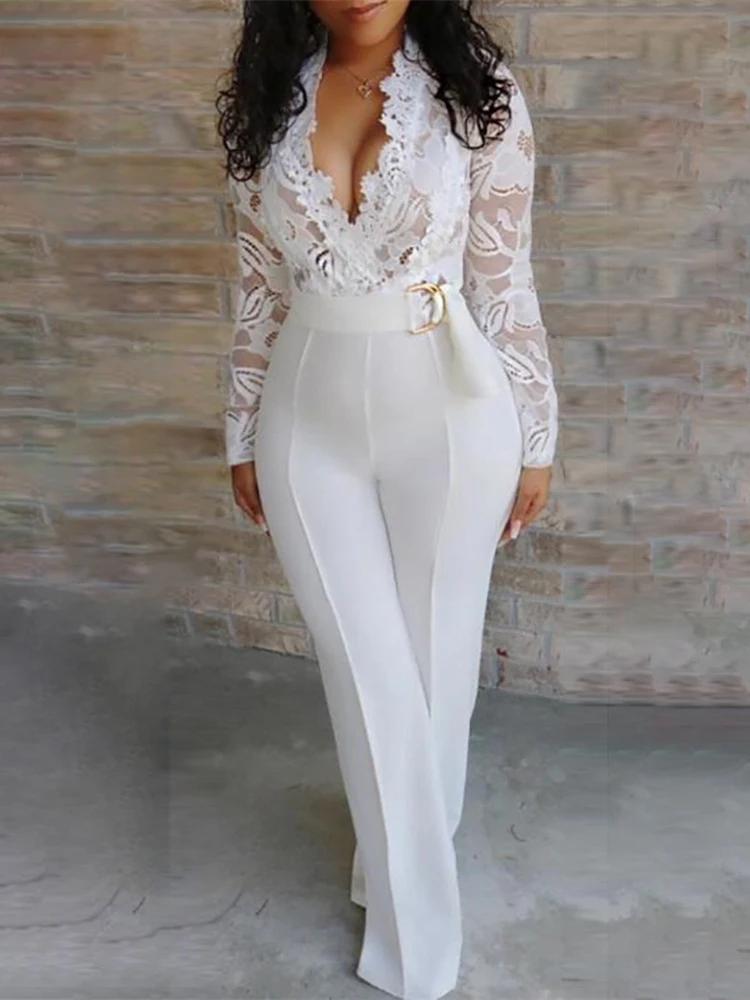 Night Beast 2022 Spring and Autumn New Sexy Deep V Perspective Lace Stitching Jumpsuit Sexy Street Wear Jumpsuit Women
Night Beast 2022 Spring and Autumn New Sexy Deep V Perspective Lace Stitching Jumpsuit Sexy Street Wear Jumpsuit Women