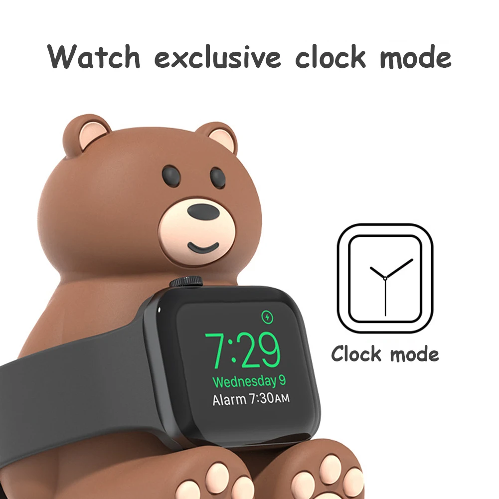 Cute Bear Charger Cradle Dock Anti Slip Watch Charging Base Replacement Wireless Charger Holder Base for Apple Watch Ultra 49MM
Cute Bear Charger Cradle Dock Anti Slip Watch Charging Base Replacement Wireless Charger Holder Base for Apple Watch Ultra 49MM