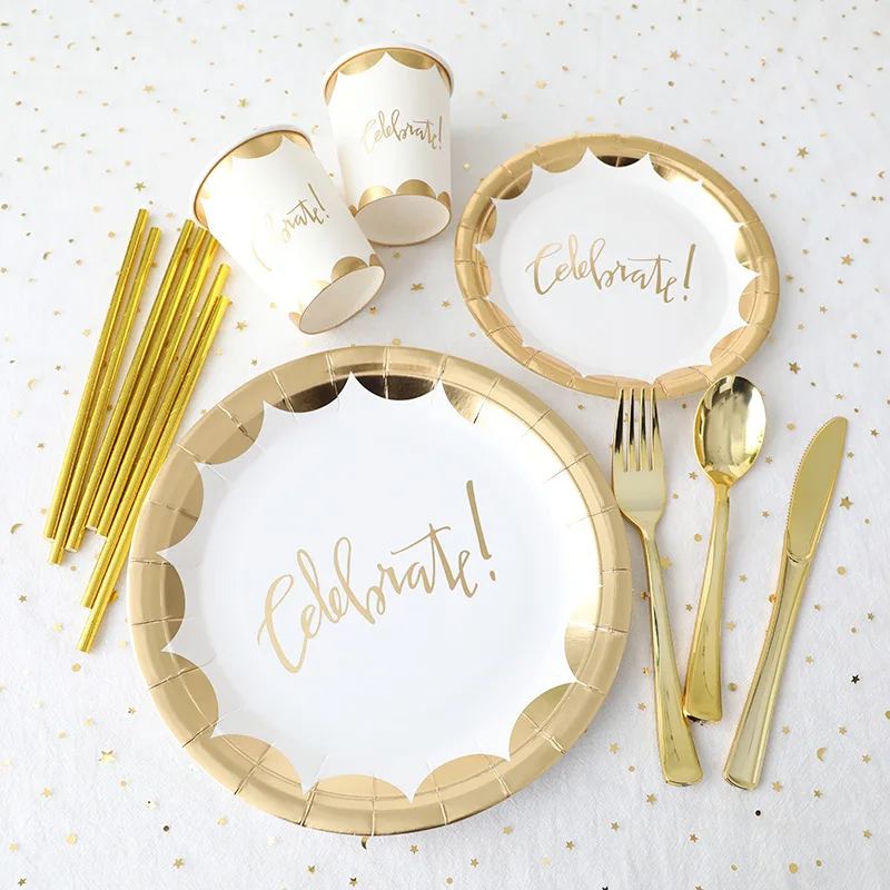 Gold Baby Shower Birthday Party Decorations Celebrate Disposable Party Tableware Set Festival Wedding Bachelor Party Supplies
Gold Baby Shower Birthday Party Decorations Celebrate Disposable Party Tableware Set Festival Wedding Bachelor Party Supplies
