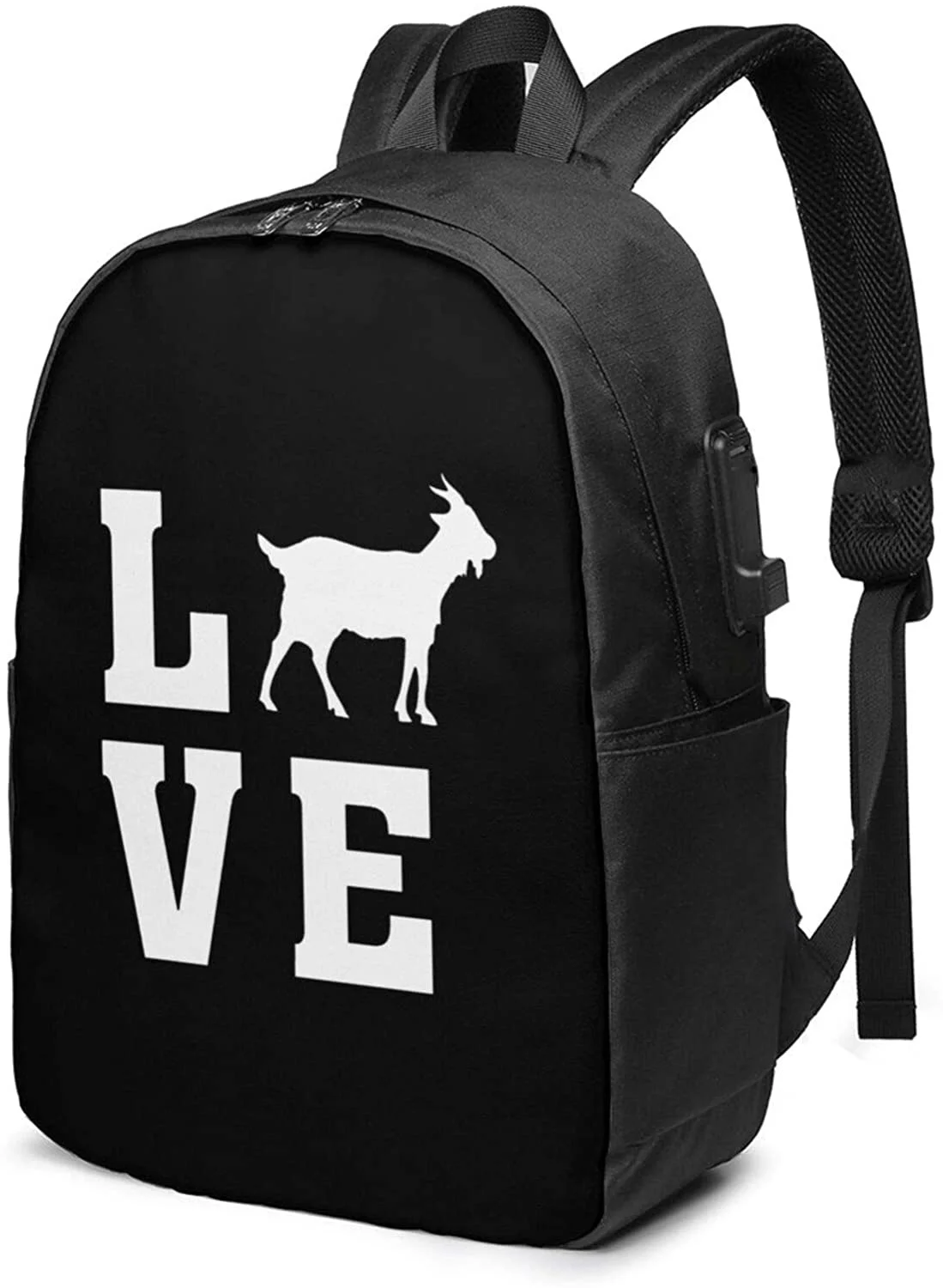 Love Goats Logo Business Laptop School Bookbag Travel Backpack with USB Charging Port & Headphone Port Fit 17 in
Love Goats Logo Business Laptop School Bookbag Travel Backpack with USB Charging Port & Headphone Port Fit 17 in