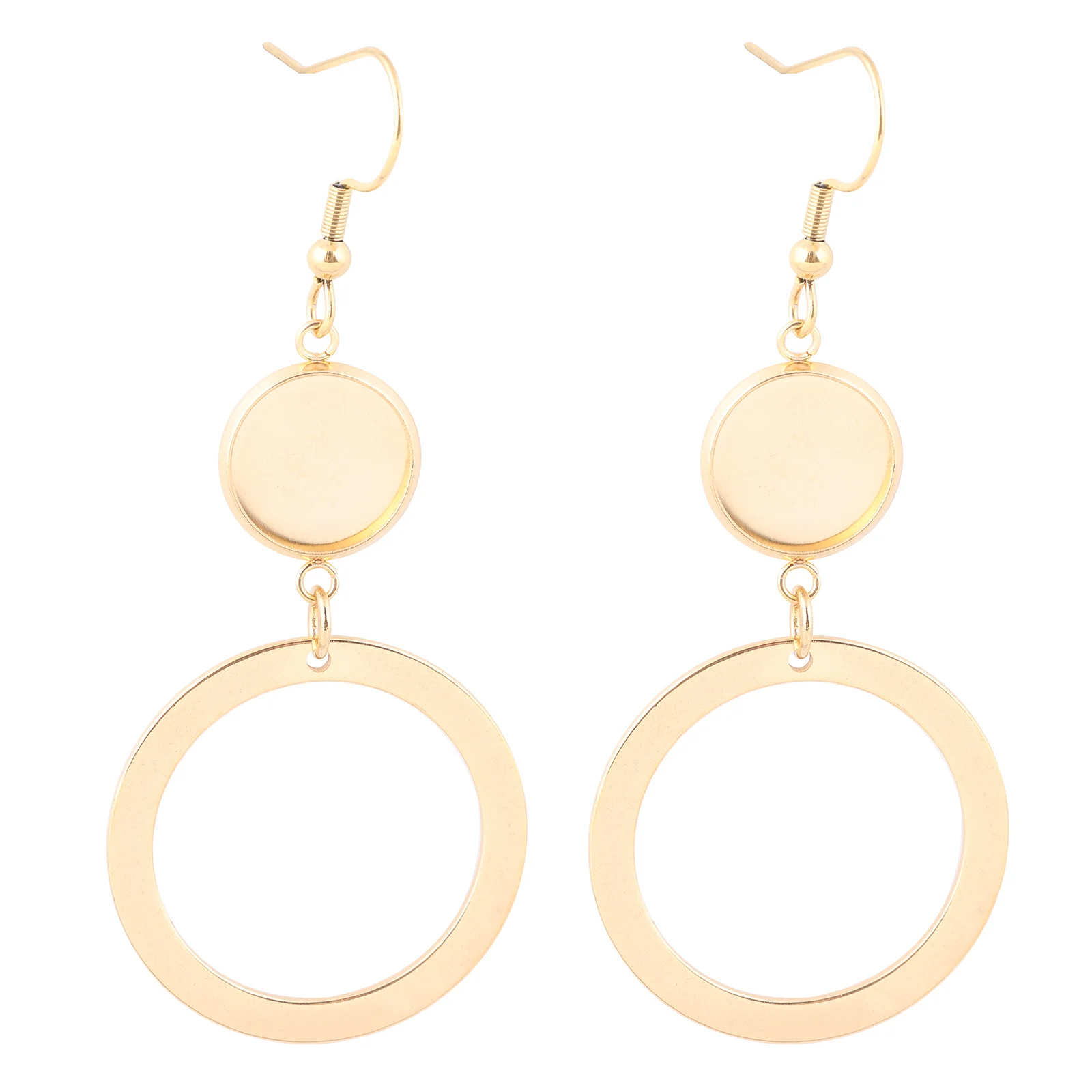 6pcs Stainless Steel Gold Plated Fit 12mm Cabochon Earring Base Blanks With Hoop Charms Diy Bezel Settings For Jewerly Making
6pcs Stainless Steel Gold Plated Fit 12mm Cabochon Earring Base Blanks With Hoop Charms Diy Bezel Settings For Jewerly Making