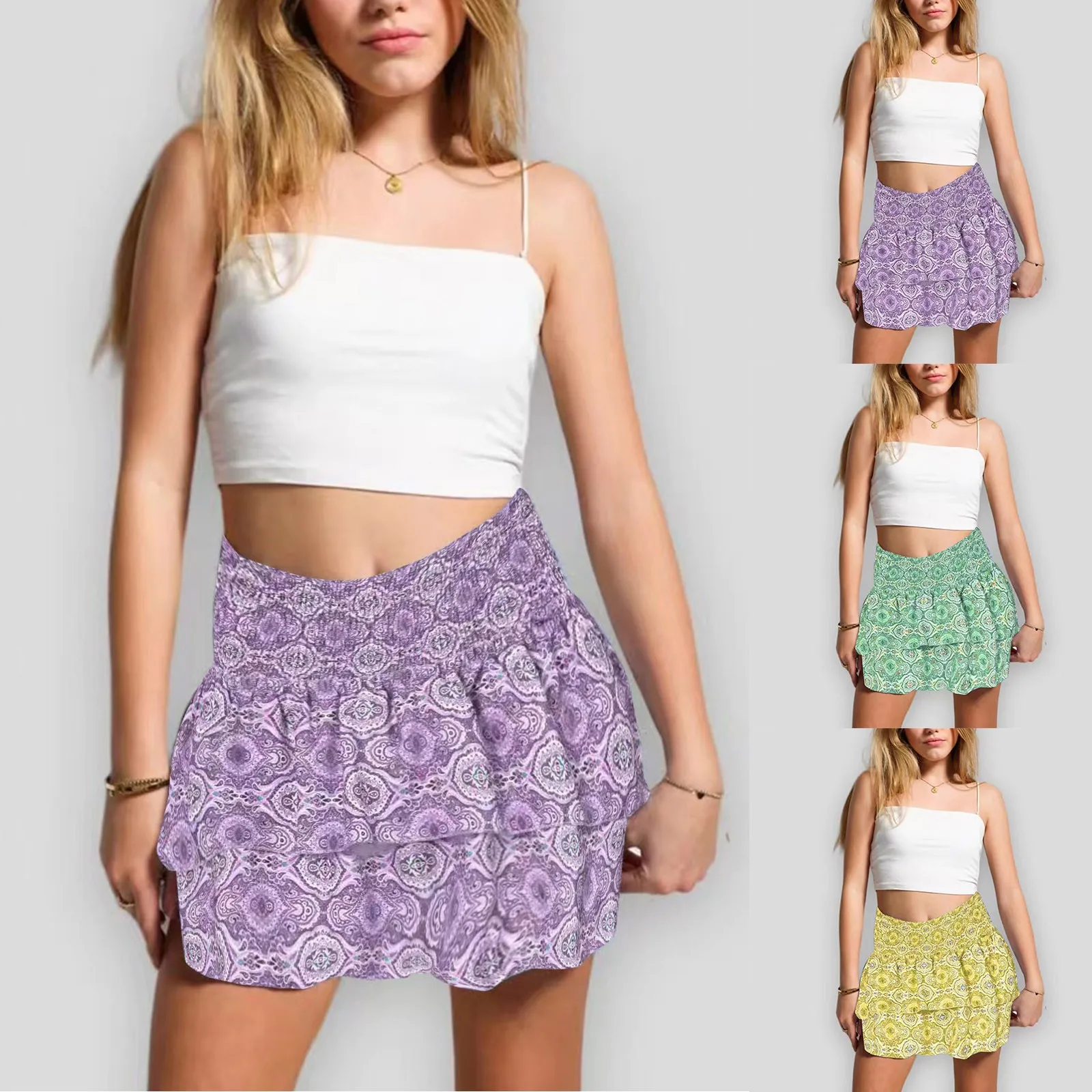 Womens Sexy Skirt Pleated Skirt Ruffle Printed Skirt Fashion Printed Pleated Lace Skirt Midi Skirts for Women High Waist
Womens Sexy Skirt Pleated Skirt Ruffle Printed Skirt Fashion Printed Pleated Lace Skirt Midi Skirts for Women High Waist