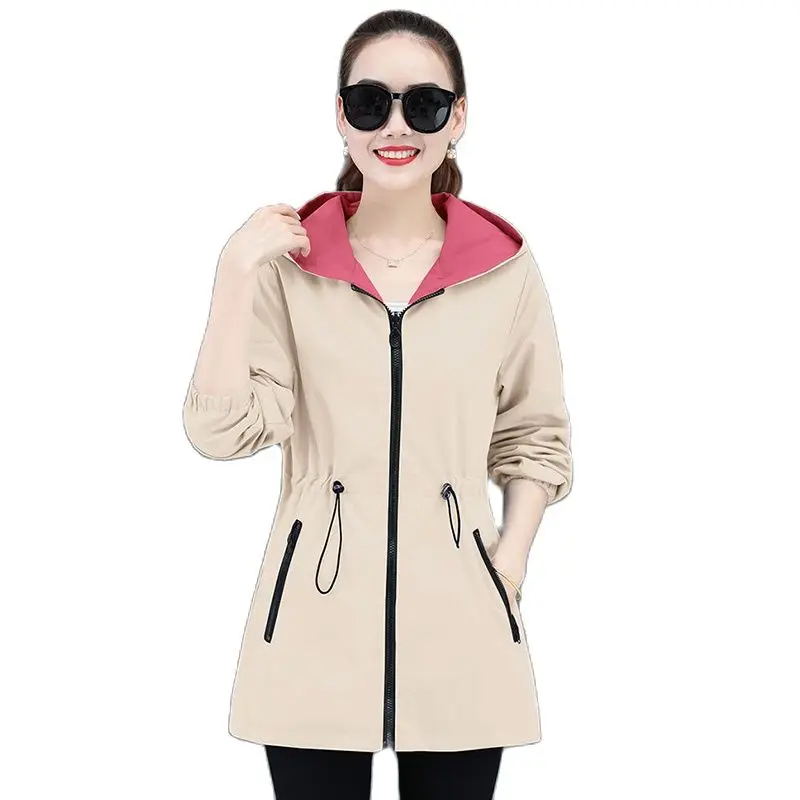 Тренчкот женский двусторонний, длинный Повседневный Свободный Топ с капюшоном, в Корейском стиле, Джокер, весна-осень 2023
Тренчкот женский двусторонний, длинный Повседневный Свободный Топ с капюшоном, в Корейском стиле, Джокер, весна-осень 2023