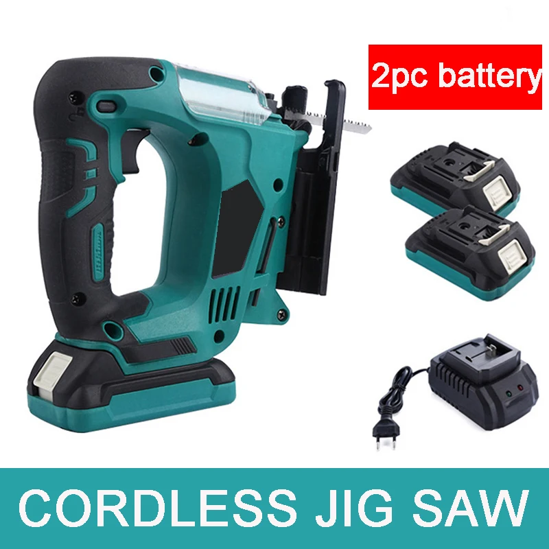 21V 65mm 2900RPM Cordless Jigsaw Electric Jig Saw Portable Adjustable Woodworking Power Tool with 2pcs Makita battery
21V 65mm 2900RPM Cordless Jigsaw Electric Jig Saw Portable Adjustable Woodworking Power Tool with 2pcs Makita battery