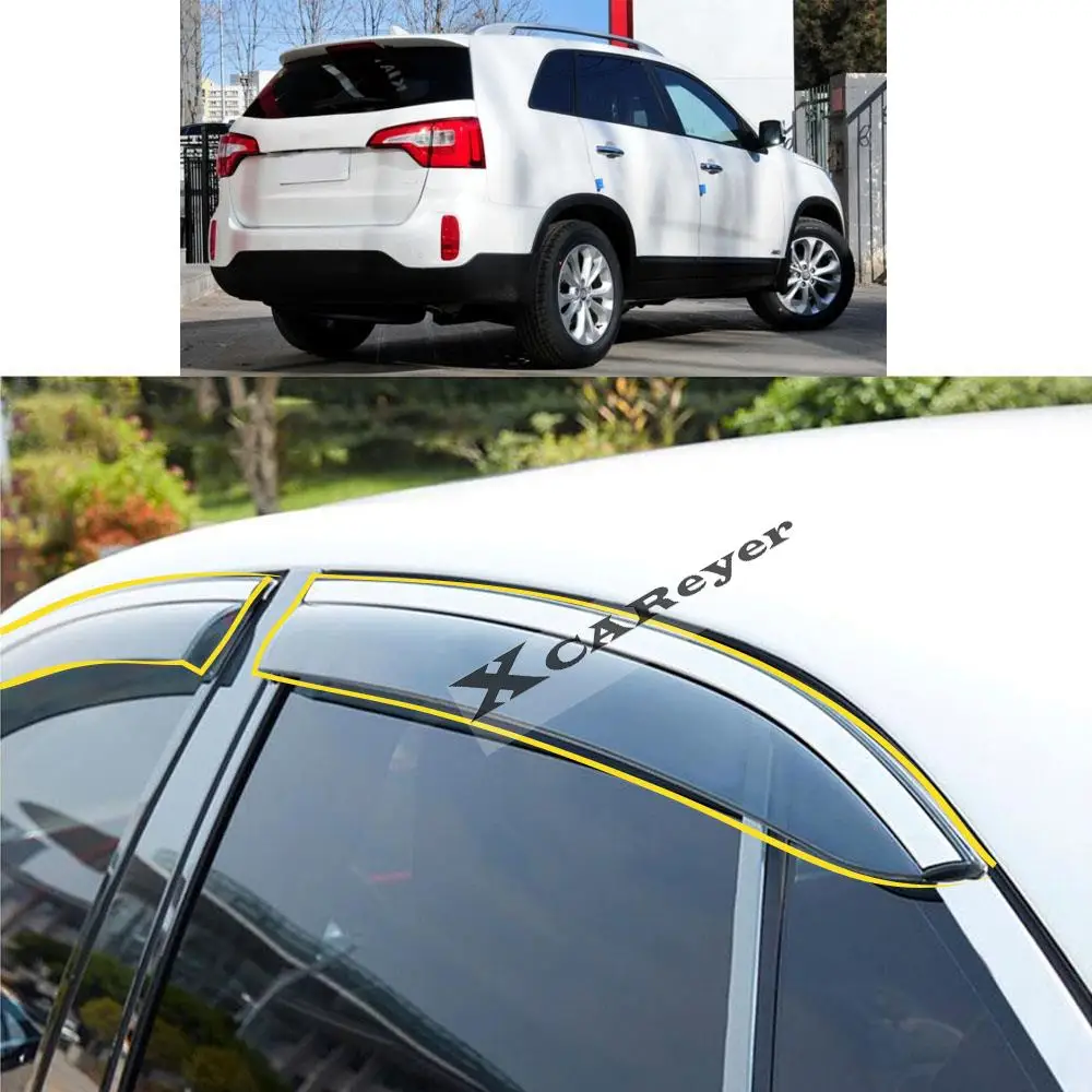For KIA Sorento 2009 2010 2011 2012 2013 2014 Car Body Styling Sticker Plastic Window Glass Wind Visor Rain/Sun Guard Vent Parts
For KIA Sorento 2009 2010 2011 2012 2013 2014 Car Body Styling Sticker Plastic Window Glass Wind Visor Rain/Sun Guard Vent Parts