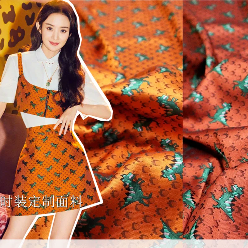 Yarn Dyed Jacquard Fabric Cartoon Small Dinosaur Dress Spring Summer European Brand Fashion Design Sew Wholesale Cloth by Meter
Yarn Dyed Jacquard Fabric Cartoon Small Dinosaur Dress Spring Summer European Brand Fashion Design Sew Wholesale Cloth by Meter
