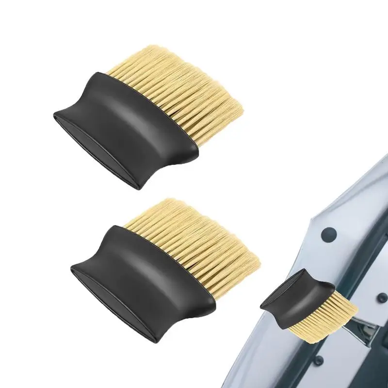 

Car Duster Interior Tool 2pcs Soft Bristle Brush Auto Detailing Supplies Car Detailing Brushes Cleaning Gadgets Wide Handle