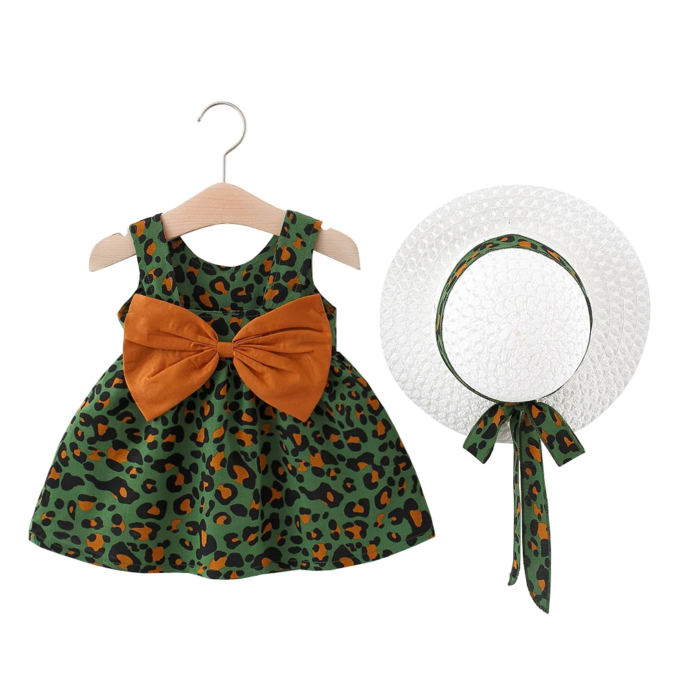 Summer Outfit Toddler Girl Dresses Cute Big Bow Back Leopard Print Baby Kids Princess Dress With Hat Newborn Clothes 0-3 Years
Summer Outfit Toddler Girl Dresses Cute Big Bow Back Leopard Print Baby Kids Princess Dress With Hat Newborn Clothes 0-3 Years