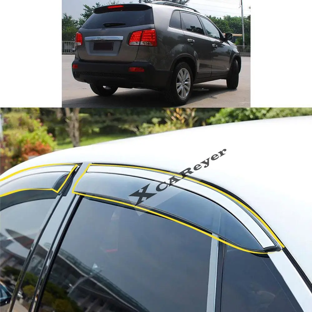 For KIA Sorento 2003 2004 2005 2006 2007 2008 Car Body Styling Sticker Plastic Window Glass Wind Visor Rain/Sun Guard Vent Parts
For KIA Sorento 2003 2004 2005 2006 2007 2008 Car Body Styling Sticker Plastic Window Glass Wind Visor Rain/Sun Guard Vent Parts