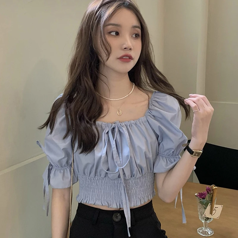 Summer Slim Blouse Women Puff Sleeve Tops Chiffon Lady Shirt White 2021 Fashion Camisas
Summer Slim Blouse Women Puff Sleeve Tops Chiffon Lady Shirt White 2021 Fashion Camisas
