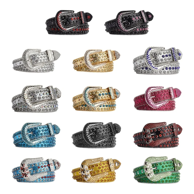 Casual Rhinestone Belts Adult Temperament Full Diamond Waist Belts Western Cowgirl Cowboy Fashion Belt for Jeans Skirt
Casual Rhinestone Belts Adult Temperament Full Diamond Waist Belts Western Cowgirl Cowboy Fashion Belt for Jeans Skirt