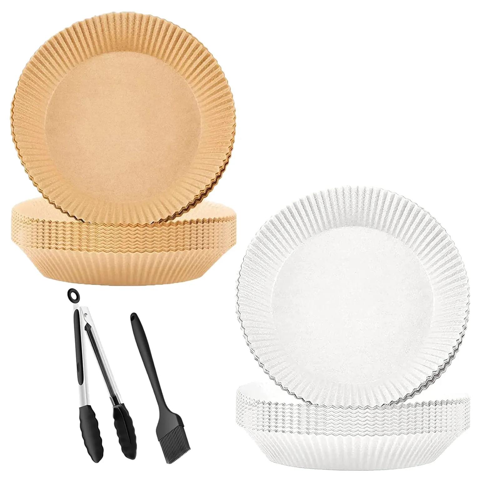 Air Fryer Disposable Paper Liner Non-Stick Baking Parchment Air Fryer Liners with Food Tong and Baking Brush for Baking
Air Fryer Disposable Paper Liner Non-Stick Baking Parchment Air Fryer Liners with Food Tong and Baking Brush for Baking
